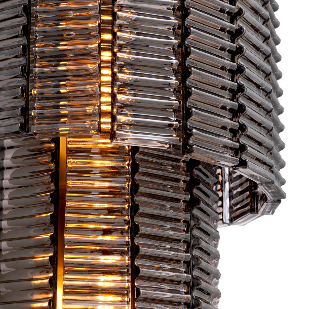 Wall Lamp Imperial Brushed Brass Finish Smoke Glass Lighting Eichholtz