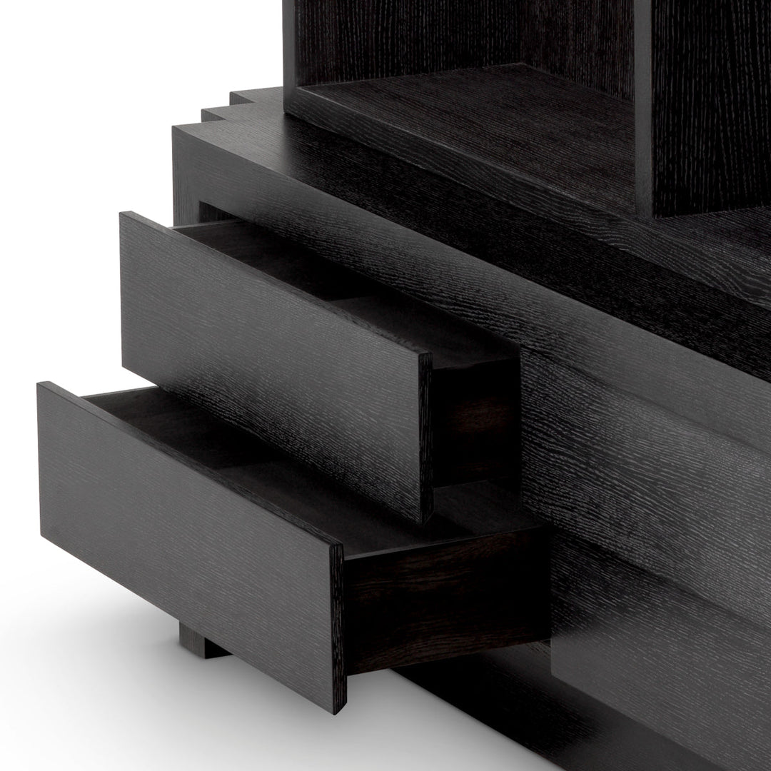 Cabinet Metropolitan L Charcoal Grey Oak Veneer The Met x Eichholtz Eichholtz