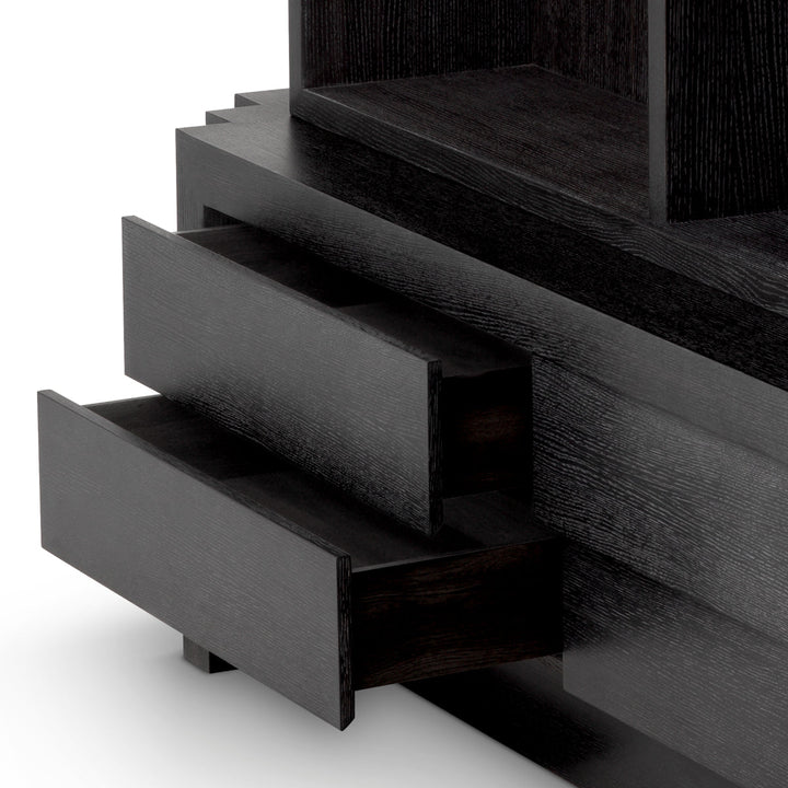 Cabinet Metropolitan L Charcoal Grey Oak Veneer The Met x Eichholtz Eichholtz
