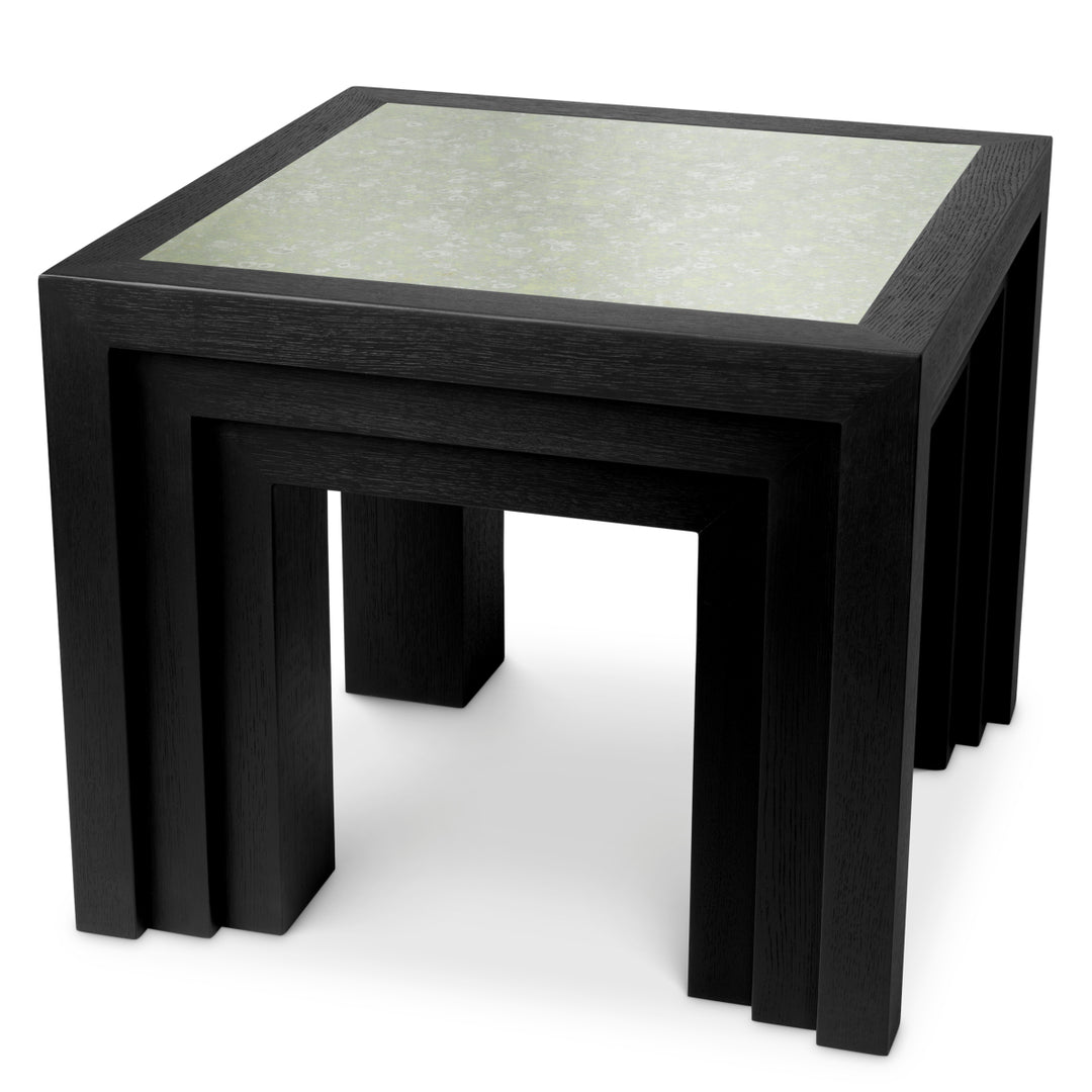 Side Table Metropolitan Black Open Grain Veneer The Met x Eichholtz Eichholtz