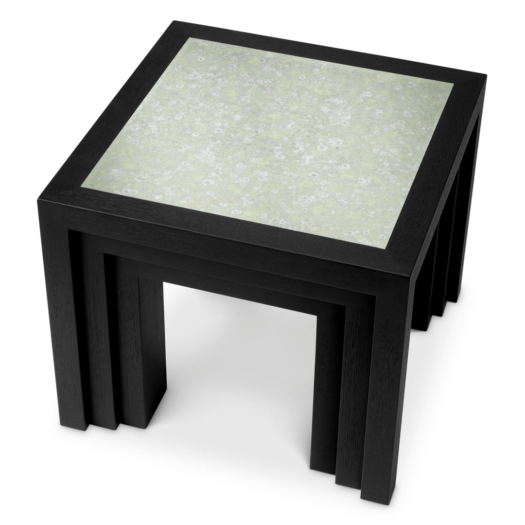 Side Table Metropolitan Black Open Grain Veneer The Met x Eichholtz Eichholtz