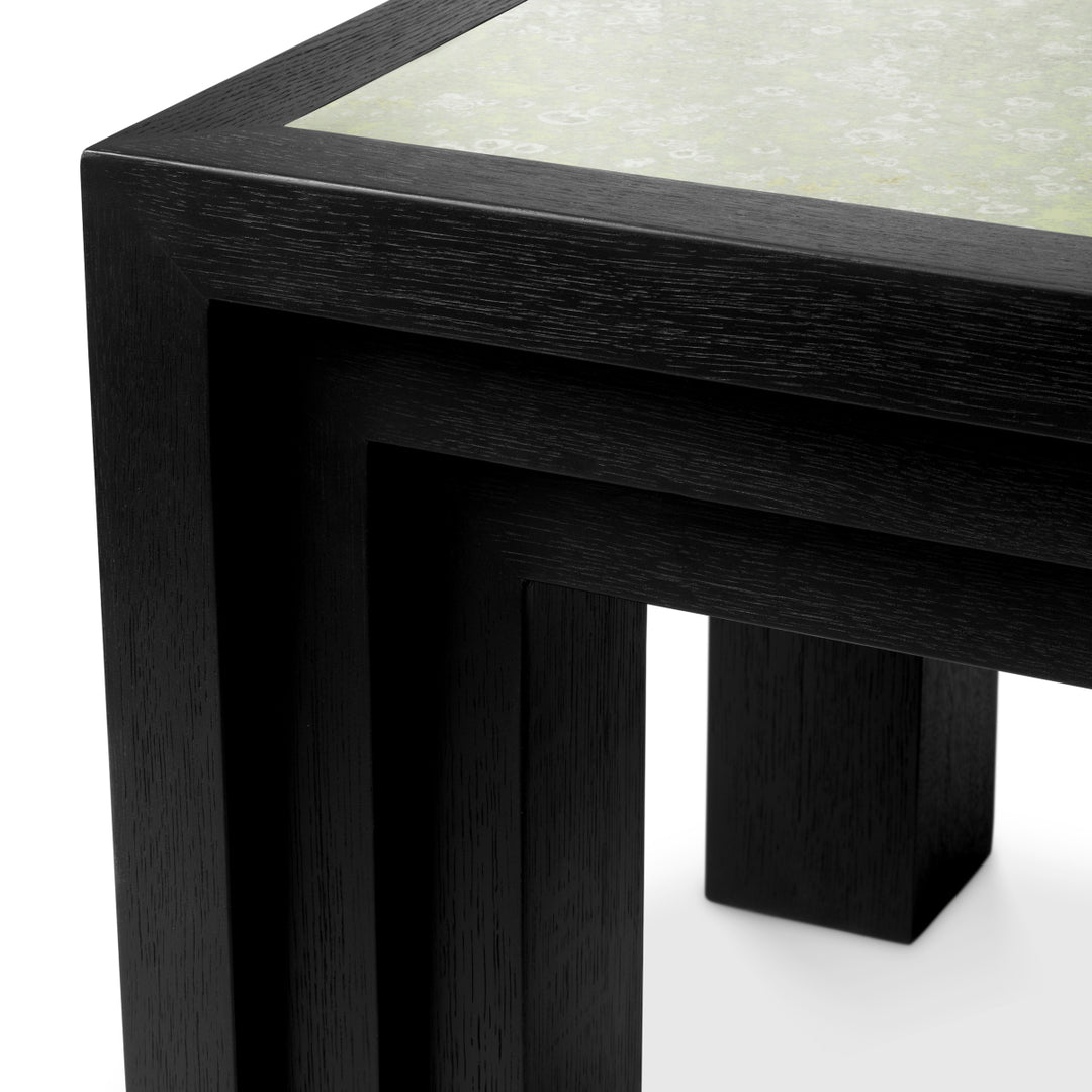 Side Table Metropolitan Black Open Grain Veneer The Met x Eichholtz Eichholtz