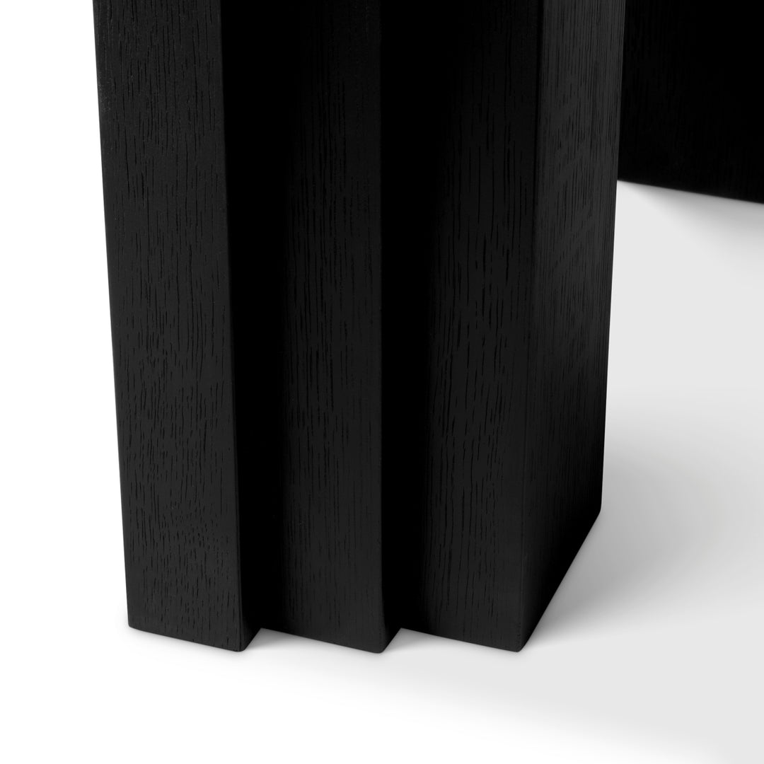Side Table Metropolitan Black Open Grain Veneer The Met x Eichholtz Eichholtz