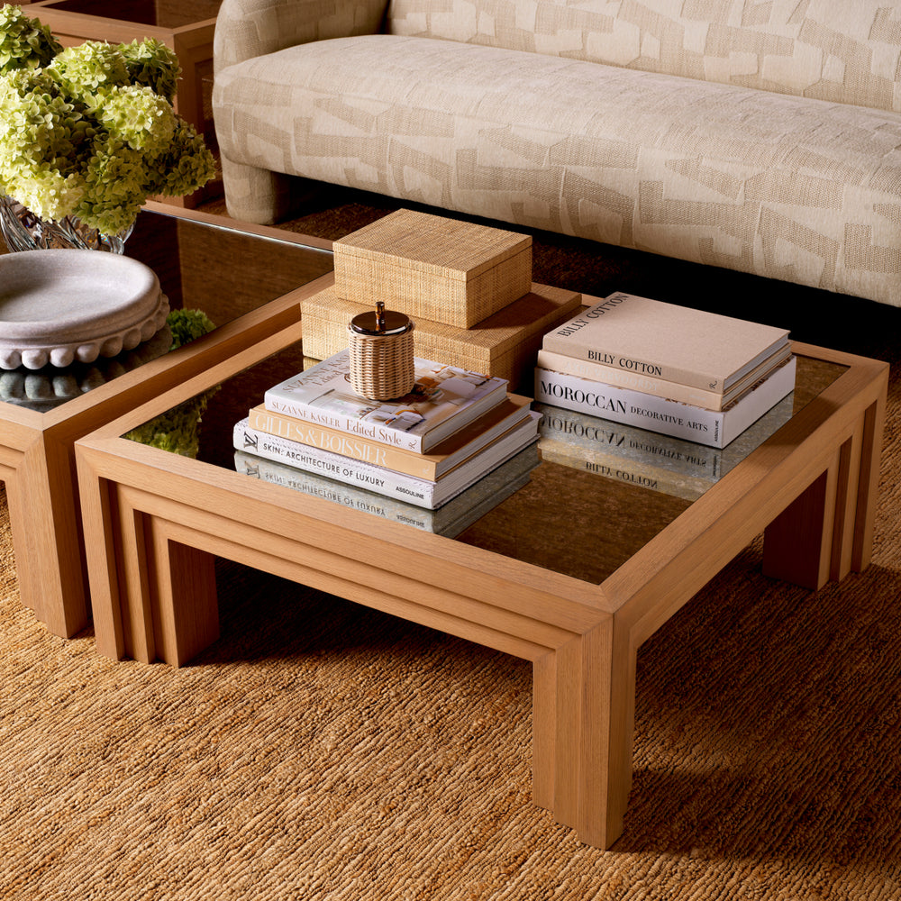 Coffee Table Metropolitan Natural Oak Open Grain Veneer Coffee Tables Eichholtz