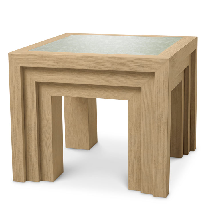 Side Table Metropolitan Natural Oak Open Grain Veneer The Met x Eichholtz Eichholtz
