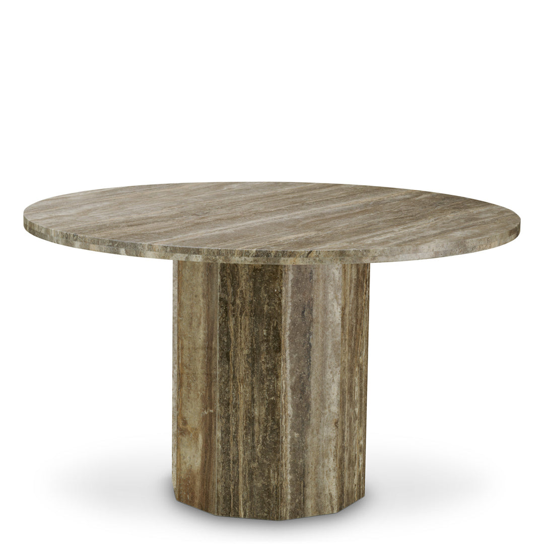 Dining Table Florence Silver Travertine The Met x Eichholtz Eichholtz