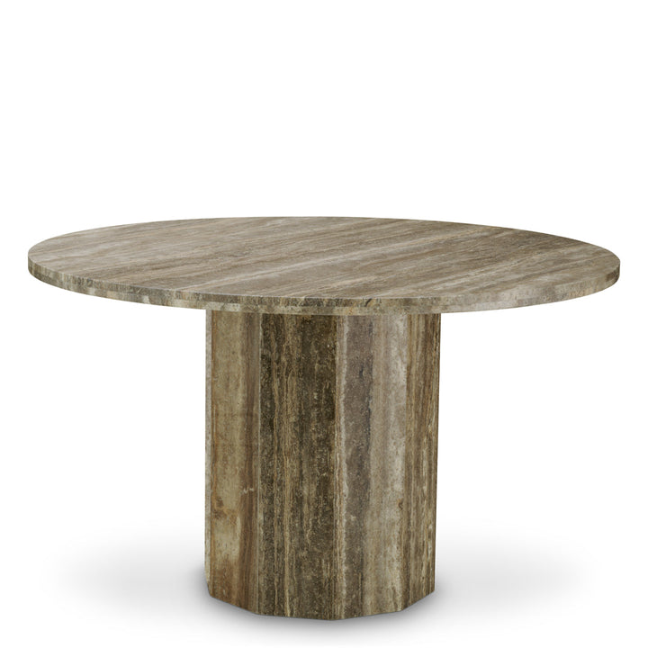 Dining Table Florence Silver Travertine The Met x Eichholtz Eichholtz