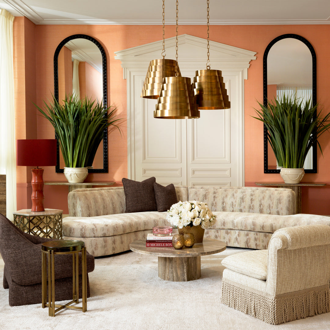 Coffee Table Florence Silver Travertine The Met x Eichholtz Eichholtz