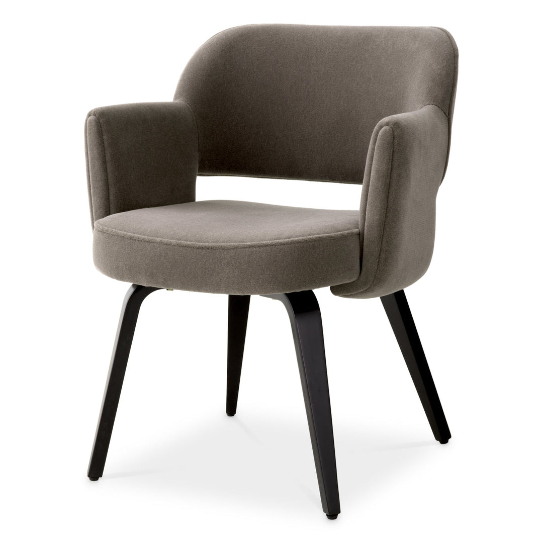 Dining Chair Park Johnston Brown Mohair The Met x Eichholtz Eichholtz