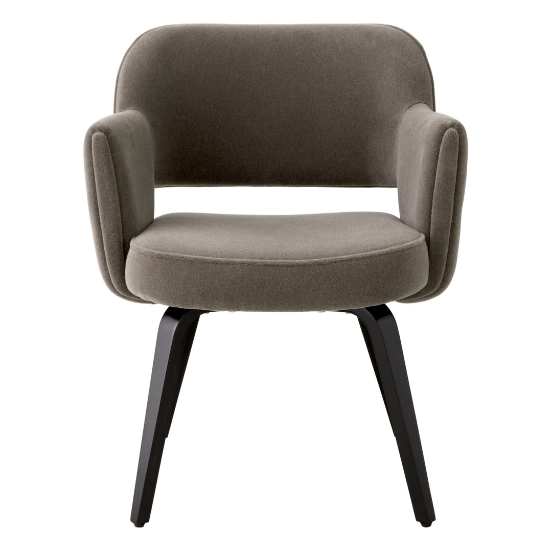 Dining Chair Park Johnston Brown Mohair The Met x Eichholtz Eichholtz