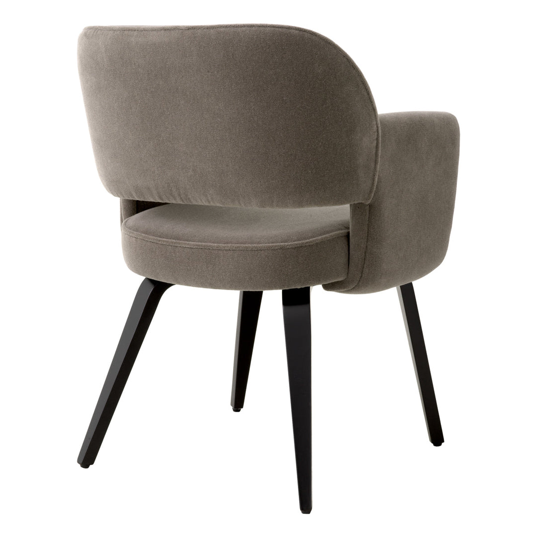 Dining Chair Park Johnston Brown Mohair The Met x Eichholtz Eichholtz