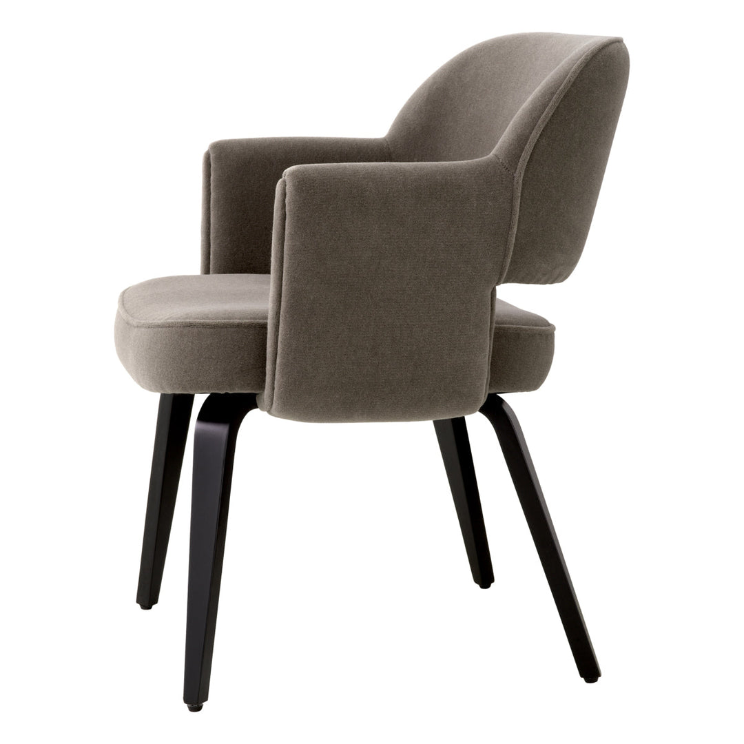 Dining Chair Park Johnston Brown Mohair The Met x Eichholtz Eichholtz