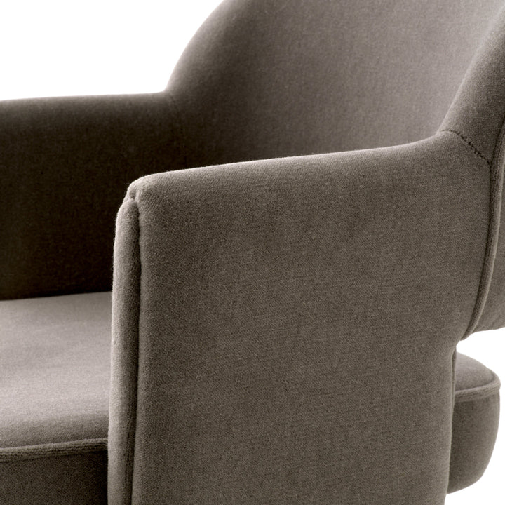 Dining Chair Park Johnston Brown Mohair The Met x Eichholtz Eichholtz
