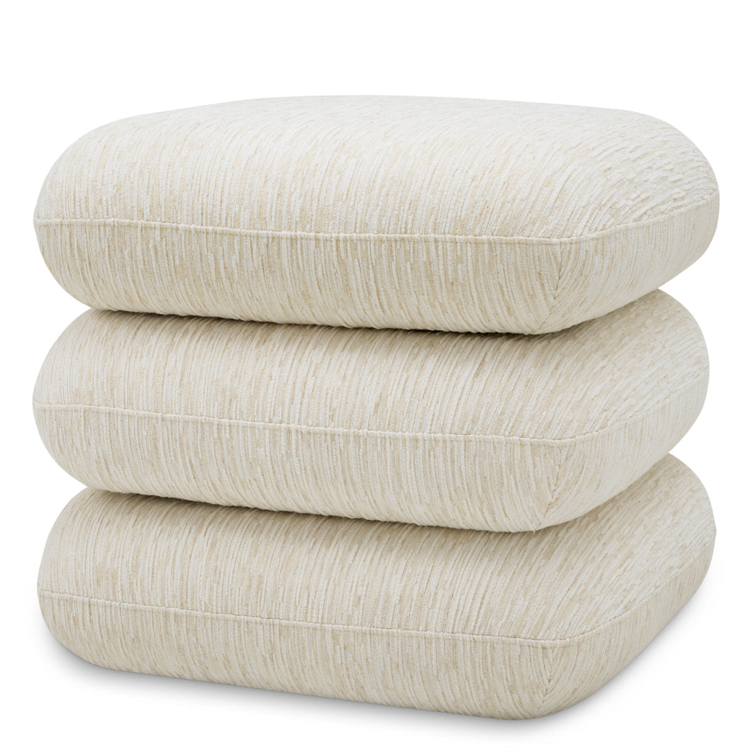Stool Greenwich Pelton Jacquard Off-White The Met x Eichholtz Eichholtz