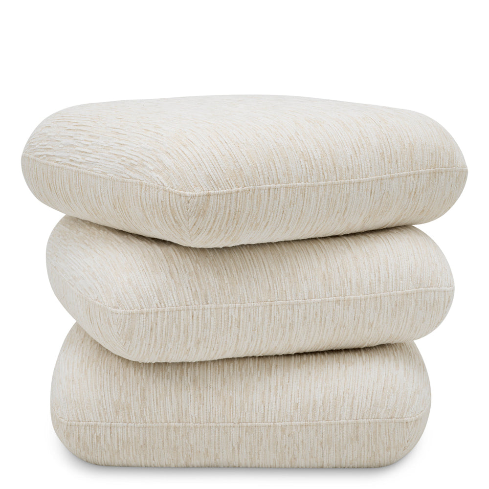 Stool Greenwich Pelton Jacquard Off-White The Met x Eichholtz Eichholtz