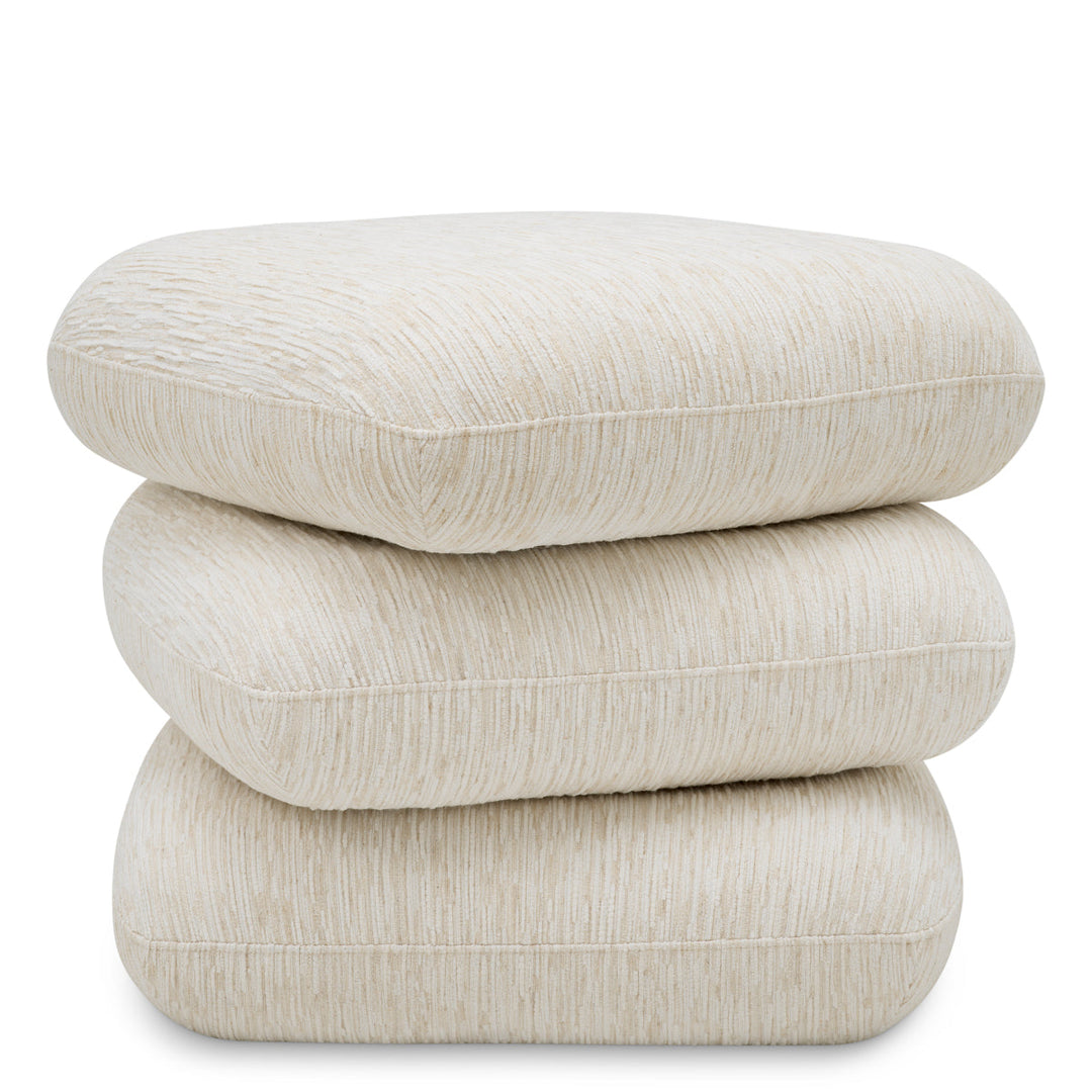 Stool Greenwich Pelton Jacquard Off-White The Met x Eichholtz Eichholtz