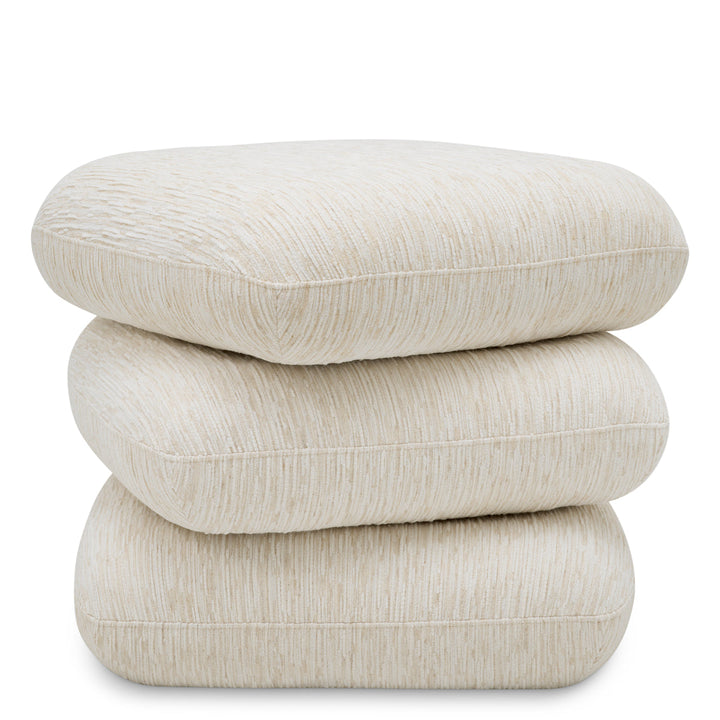 Stool Greenwich Pelton Jacquard Off-White The Met x Eichholtz Eichholtz