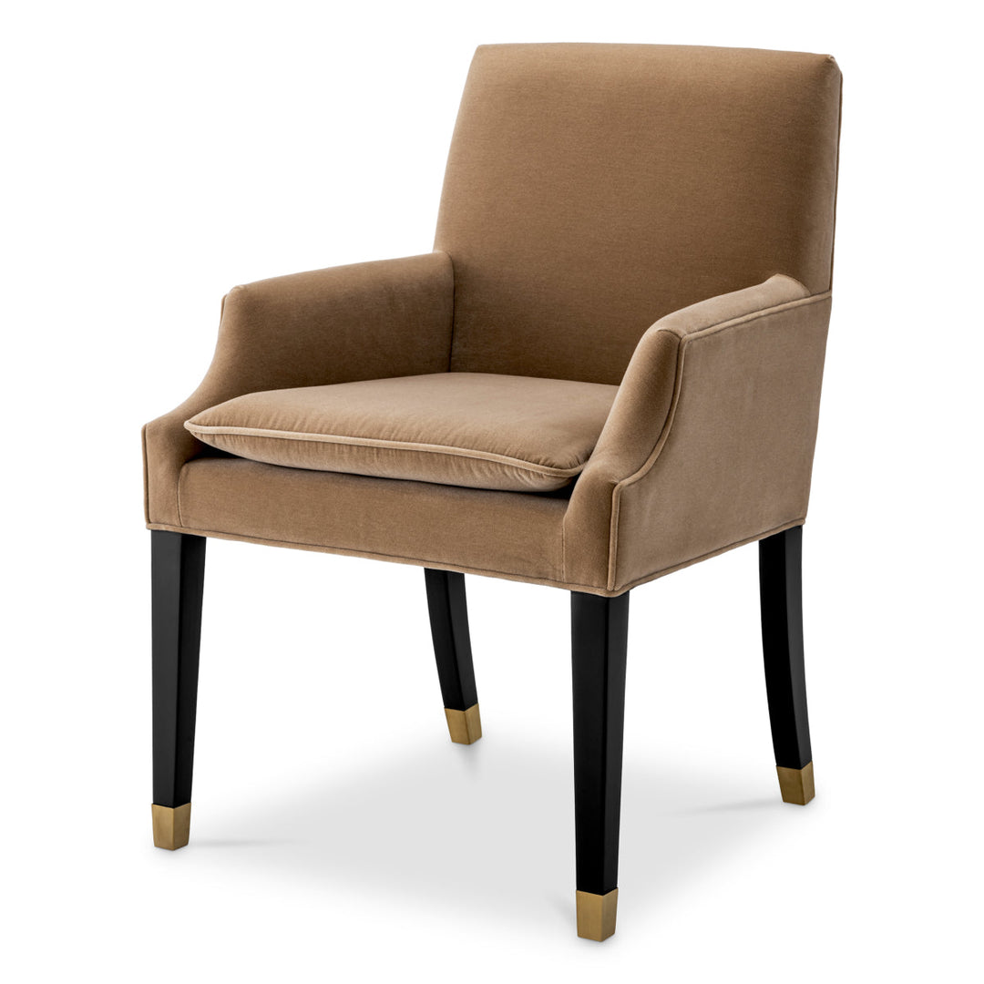 Dining Chair Clayton Morris Merino Camel The Met x Eichholtz Eichholtz