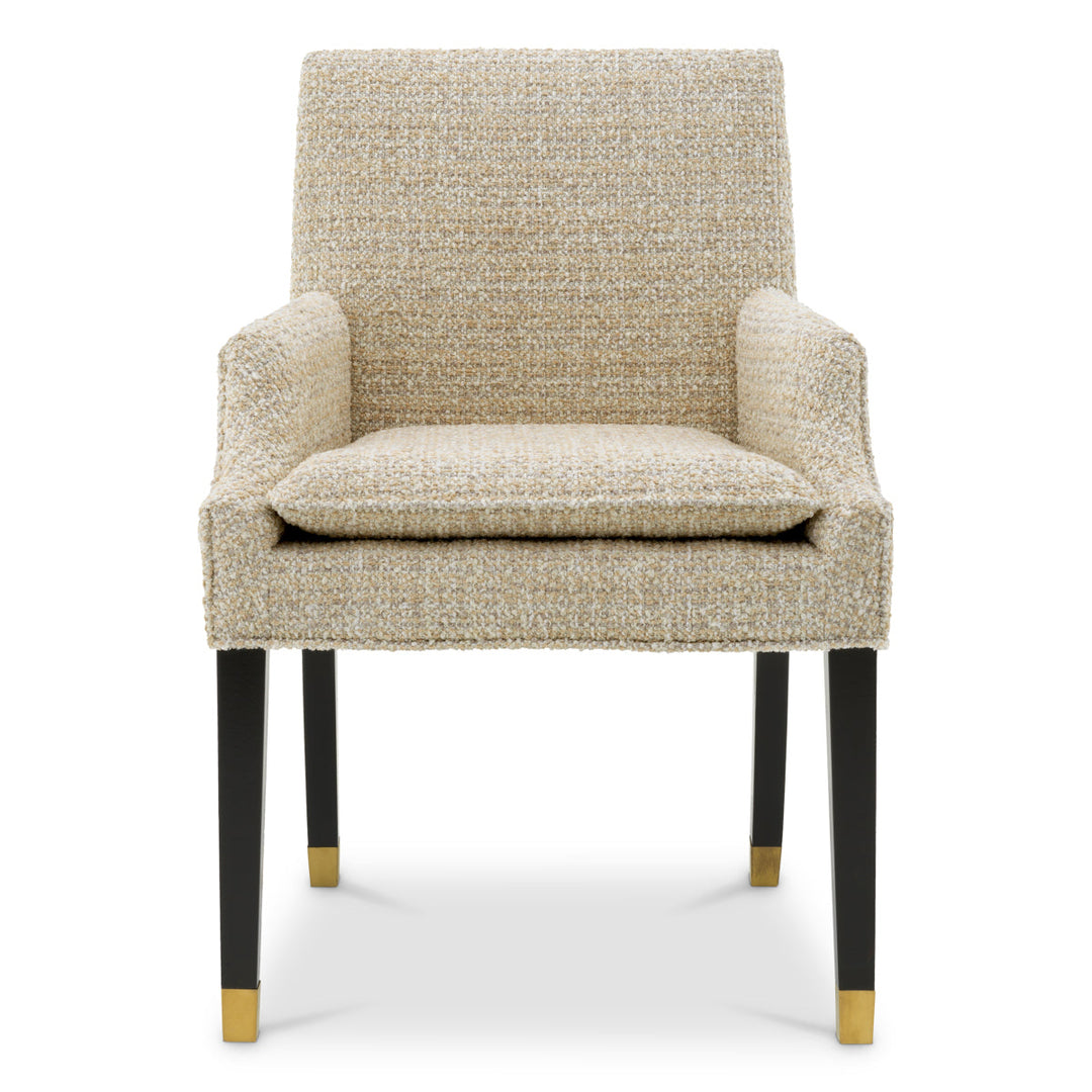 Dining Chair Clayton Winslow Chenille Beige The Met x Eichholtz Eichholtz