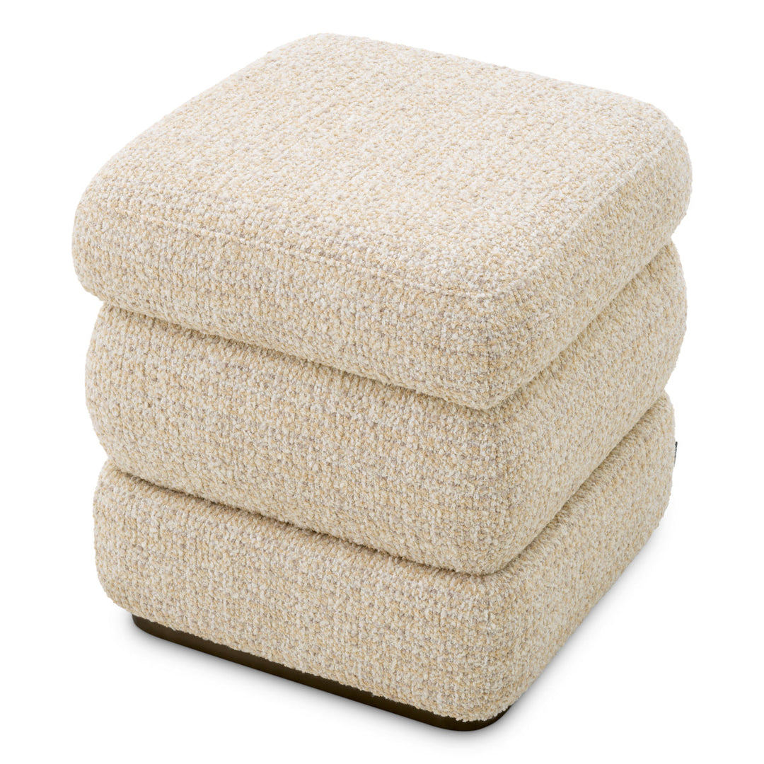 Stool Fifth Winslow Chenille Beige The Met x Eichholtz Eichholtz