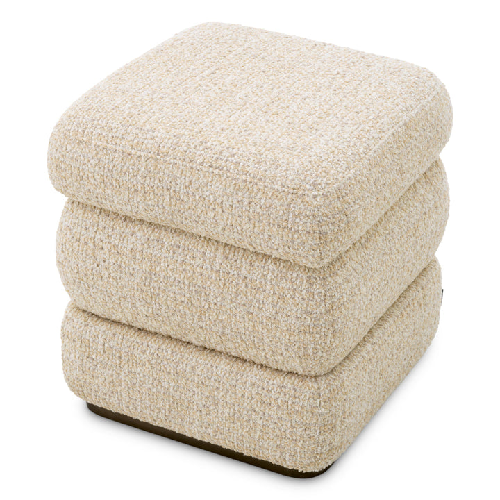 Stool Fifth Winslow Chenille Beige The Met x Eichholtz Eichholtz
