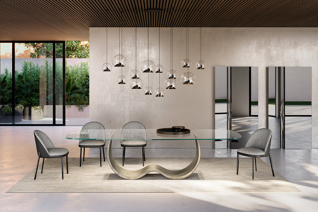 ALISEI GLASS TOP DINING TABLE Kitchen & Dining Room Tables Eforma   