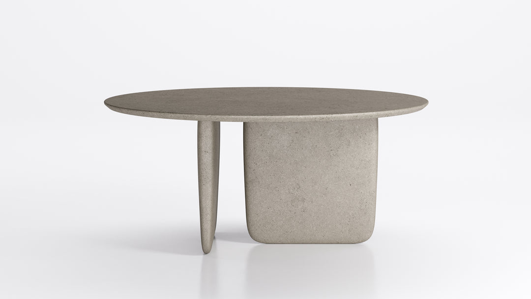 Tobi-Ishi Outdoor Round dining table - Grey cement Outdoor B&B Italia