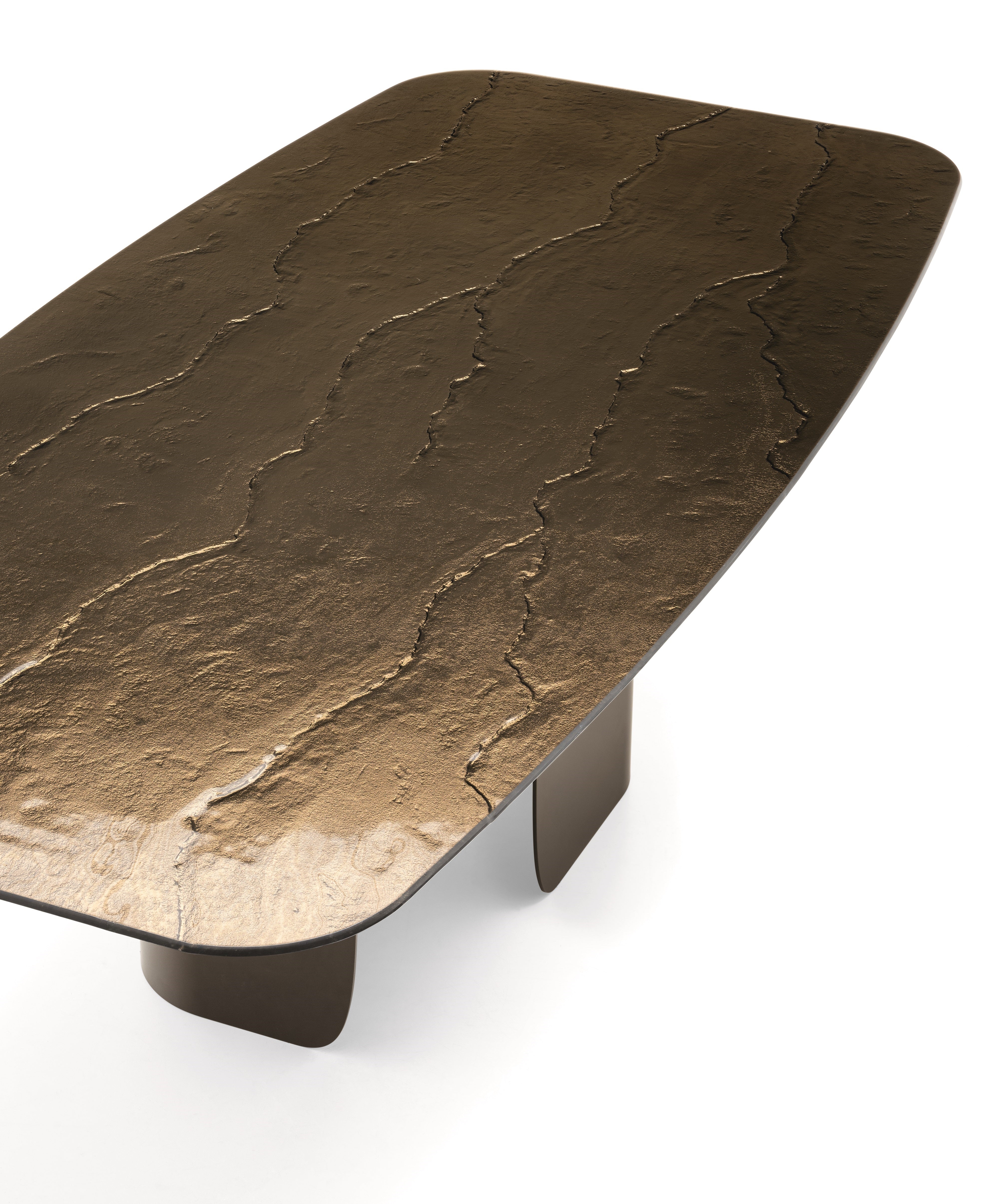 Twins Dining Table Nilo Bronze Glass SHOWROOM MODEL – Italian