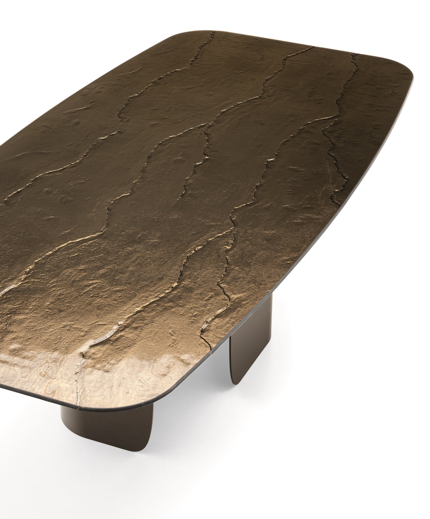 Twins Dining Table Nilo Bronze Glass SHOWROOM MODEL – Italian