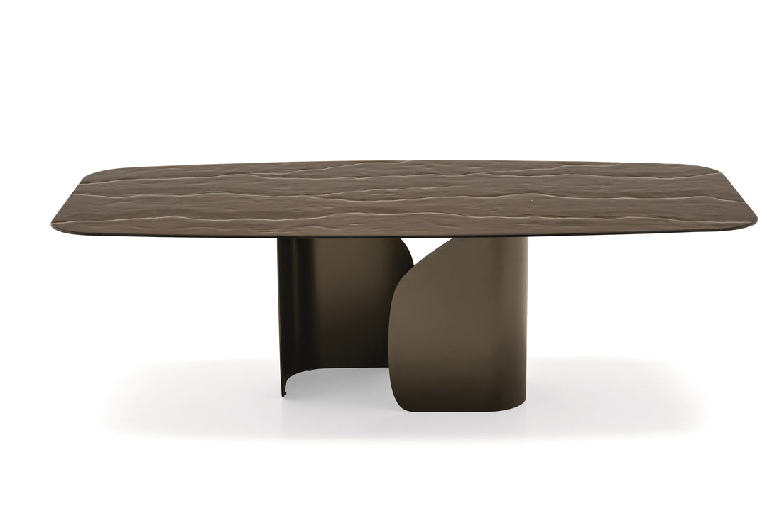 Twins Dining Table Nilo Bronze Glass SHOWROOM MODEL Dining Tables Calligaris