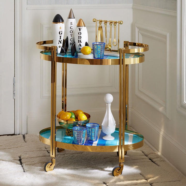 Ultramarine Bar Cart Jonathan Adler
