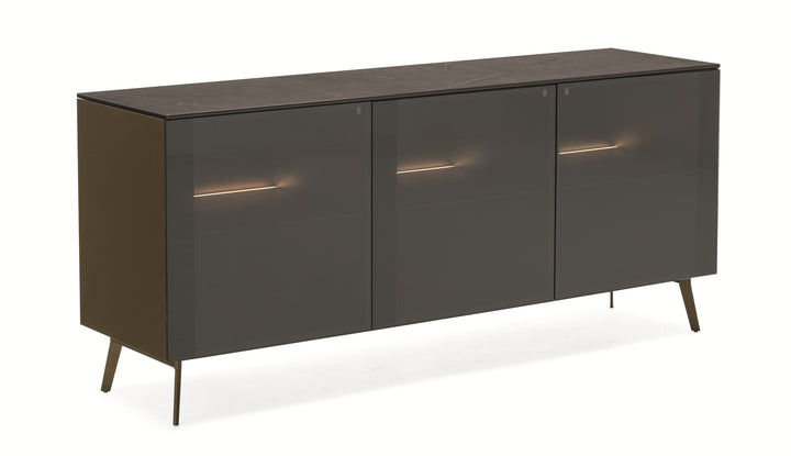 Universal 3 Glass Door Sideboard LED Calligaris