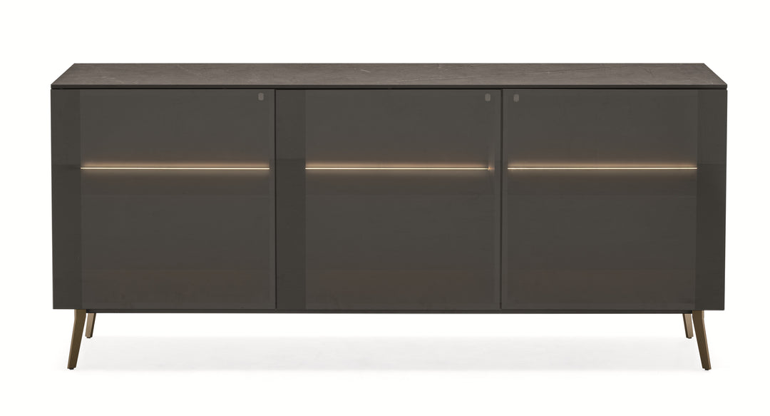 Universal 3 Glass Door Sideboard LED Calligaris