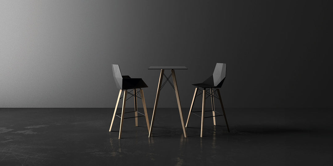 Faz Wood Square High Table Outdoor Vondom