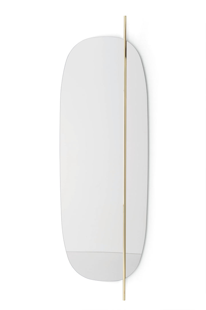 Vanity Mirror Bronze Mirror Polished Brass Long  Calligaris   