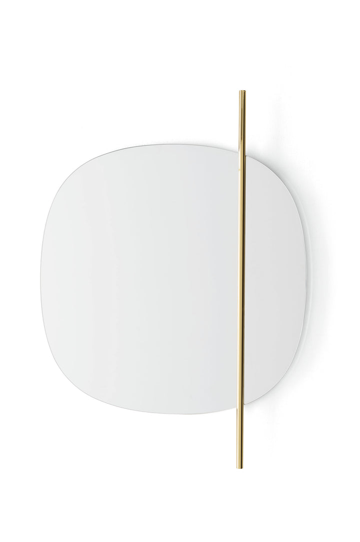 Vanity Mirror Bronze Mirror Polished Brass Square  Calligaris   