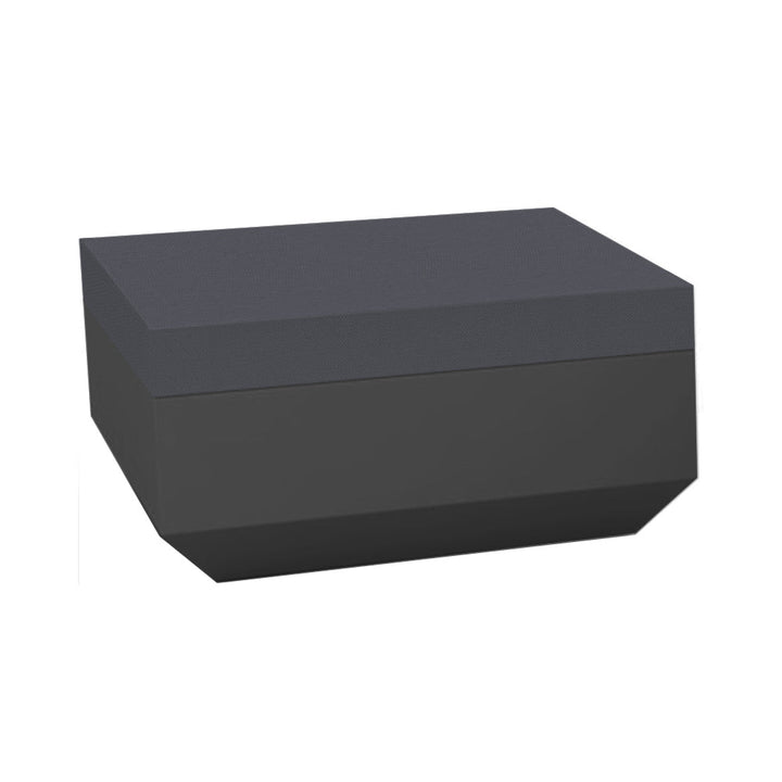 Vela Ottoman Outdoor Vondom Anthracite / Silvertex Anthracite 1210 Large: 31.5 in width