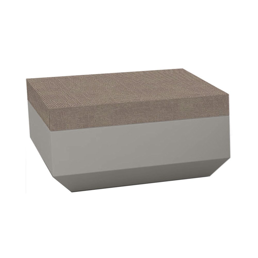 Vela Ottoman Outdoor Vondom Taupe / Glad Terra 1039 Large: 31.5 in width