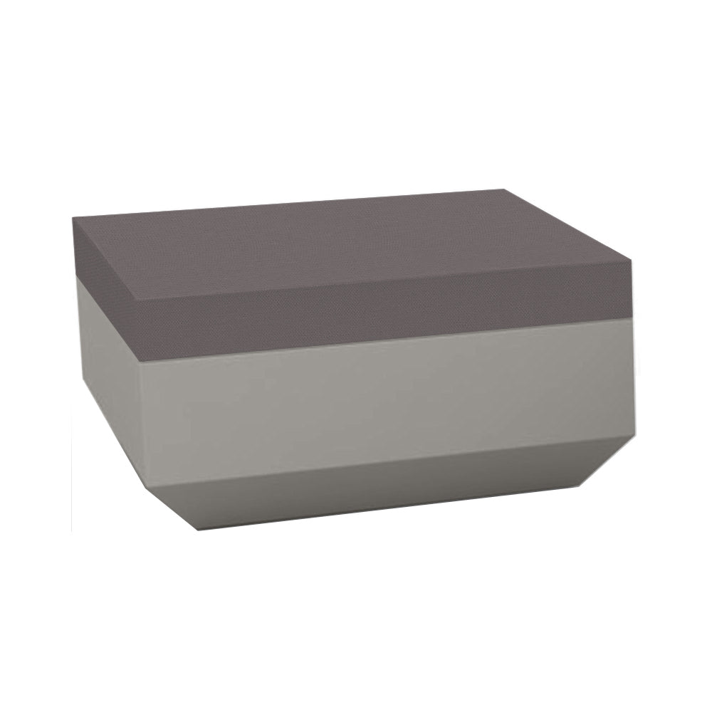 Vela Ottoman Outdoor Vondom Taupe / Silvertex Taupe 1209 Large: 31.5 in width