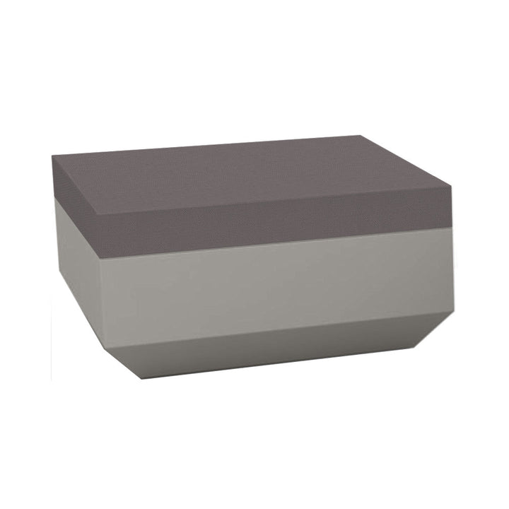Vela Ottoman Outdoor Vondom Taupe / Silvertex Taupe 1209 Large: 31.5 in width