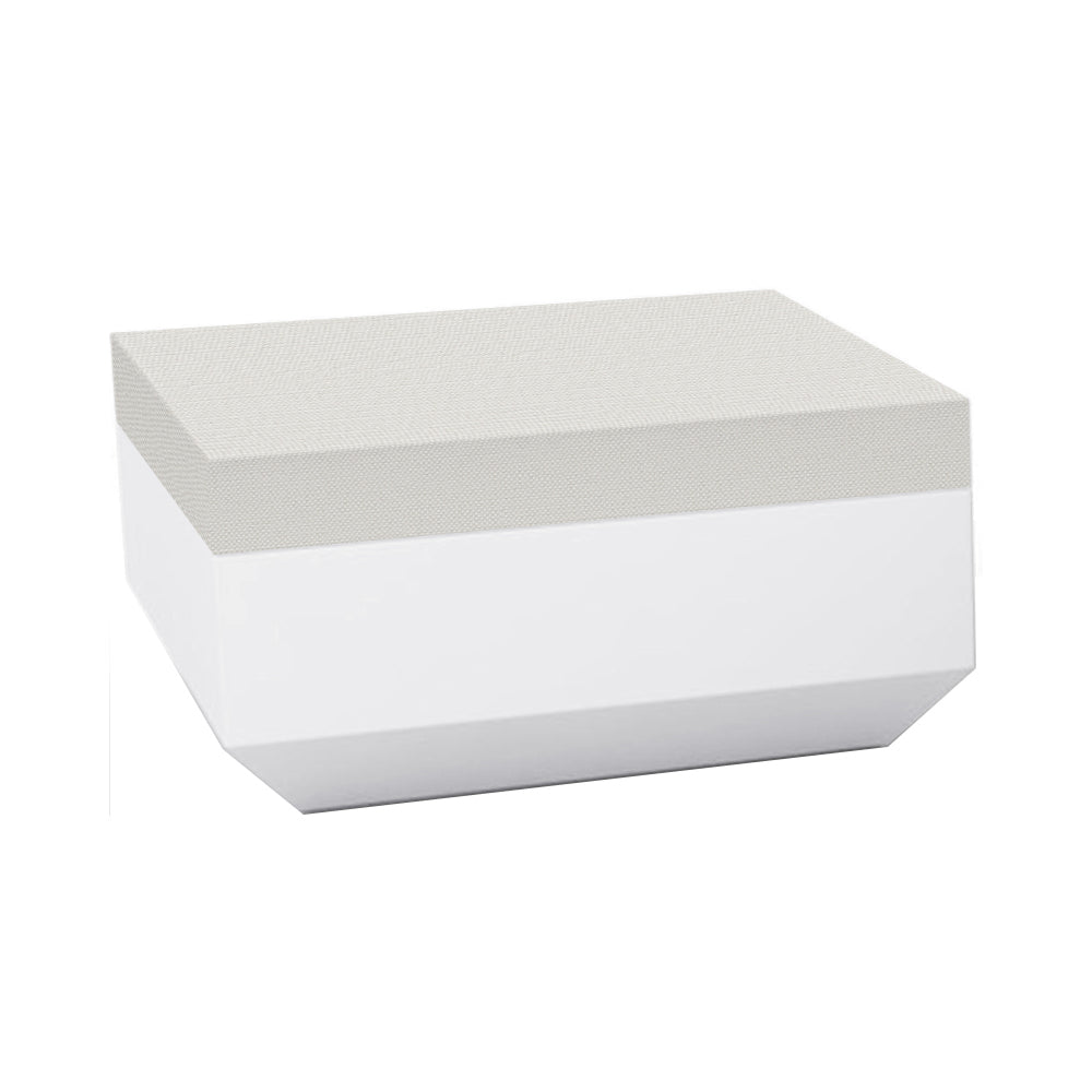 Vela Ottoman Outdoor Vondom White / Crevin White 1308 Large: 31.5 in width