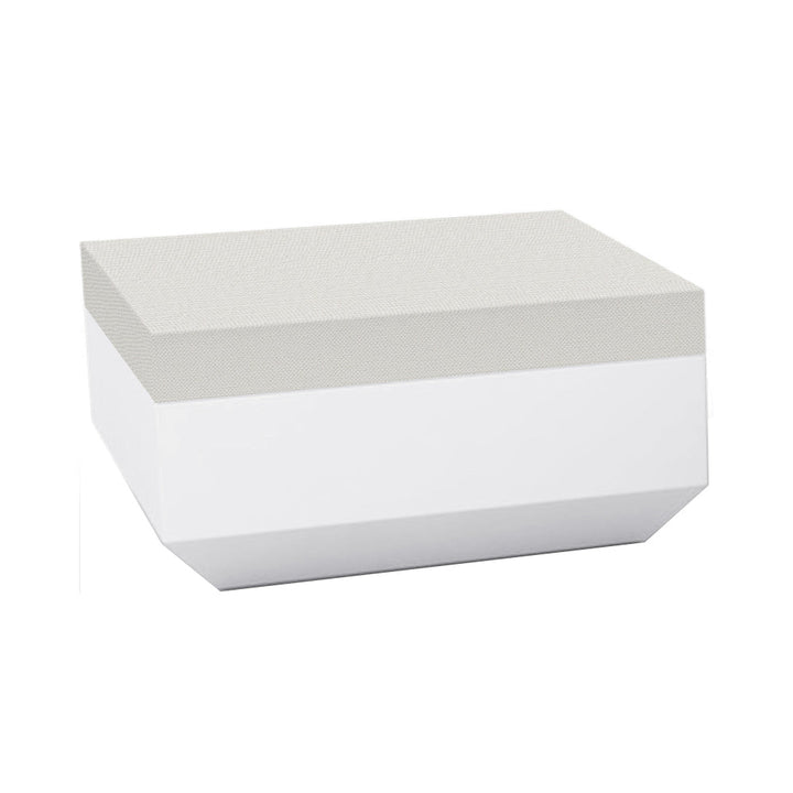 Vela Ottoman Outdoor Vondom White / Crevin White 1308 Large: 31.5 in width
