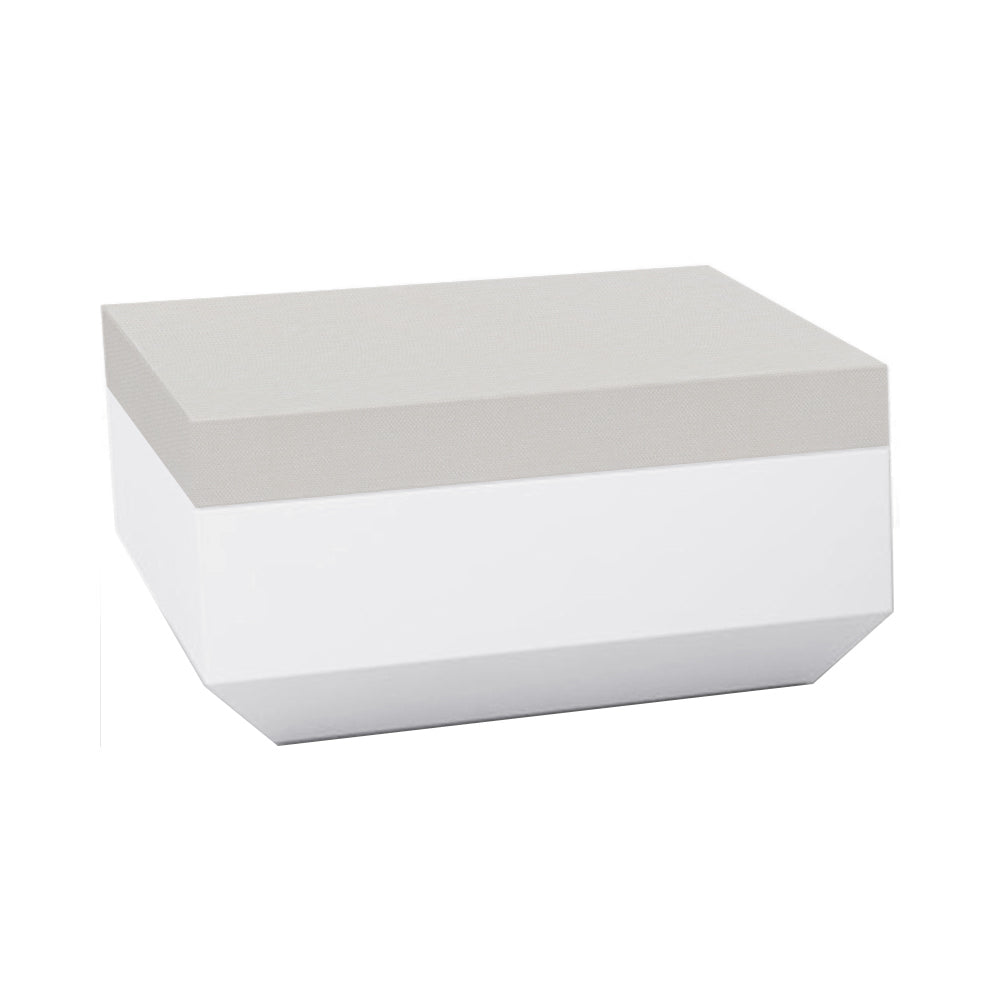 Vela Ottoman Outdoor Vondom White / Silvertex White 1219 Large: 31.5 in width