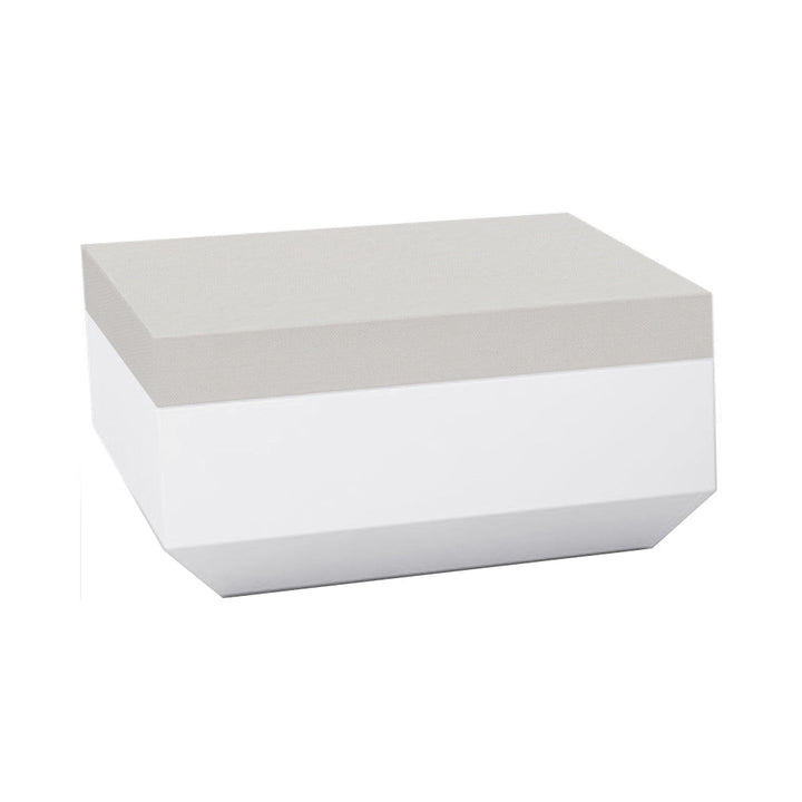 Vela Ottoman Outdoor Vondom White / Silvertex White 1219 Large: 31.5 in width
