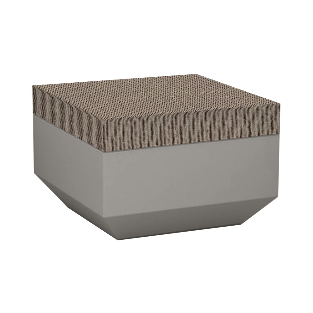 Vela Ottoman Outdoor Vondom Taupe / Glad Terra 1039 Medium: 23.5 in width