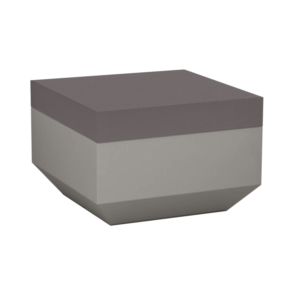 Vela Ottoman Outdoor Vondom Taupe / Silvertex Taupe 1209 Medium: 23.5 in width