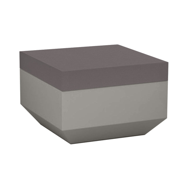 Vela Ottoman Outdoor Vondom Taupe / Silvertex Taupe 1209 Medium: 23.5 in width