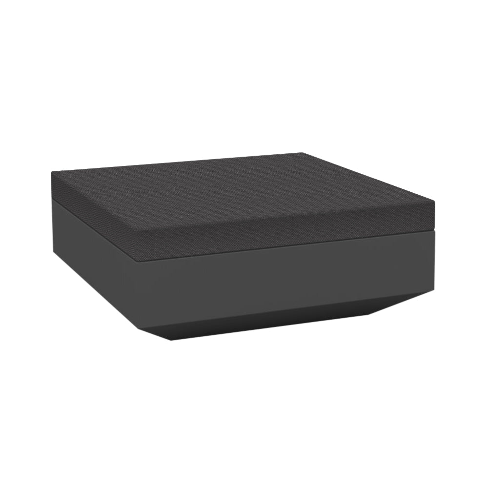 Vela Ottoman Outdoor Vondom Anthracite / Crevin Anthracite 1311 XLarge: 39.25 in width