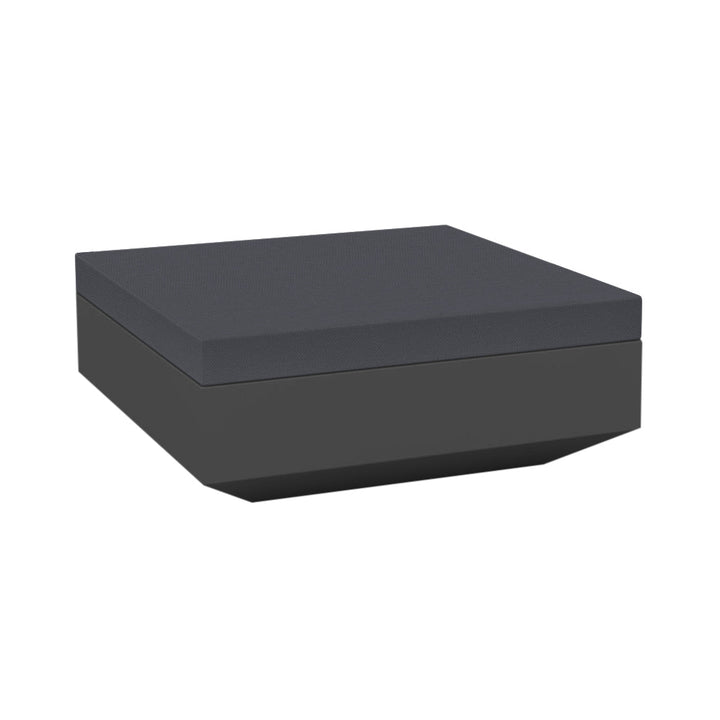 Vela Ottoman Outdoor Vondom Anthracite / Silvertex Anthracite 1210 XLarge: 39.25 in width
