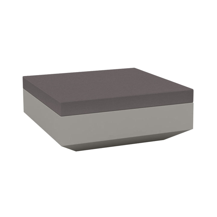 Vela Ottoman Outdoor Vondom Taupe / Silvertex Taupe 1209 XLarge: 39.25 in width